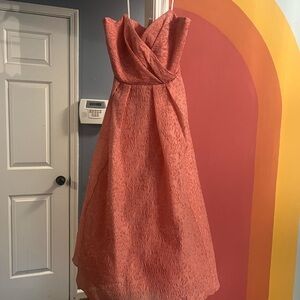 Marchesa Strapless Coral Gown